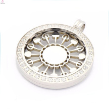 Best price interchangeable coin pendant necklace,silver coin pendant locket necklace